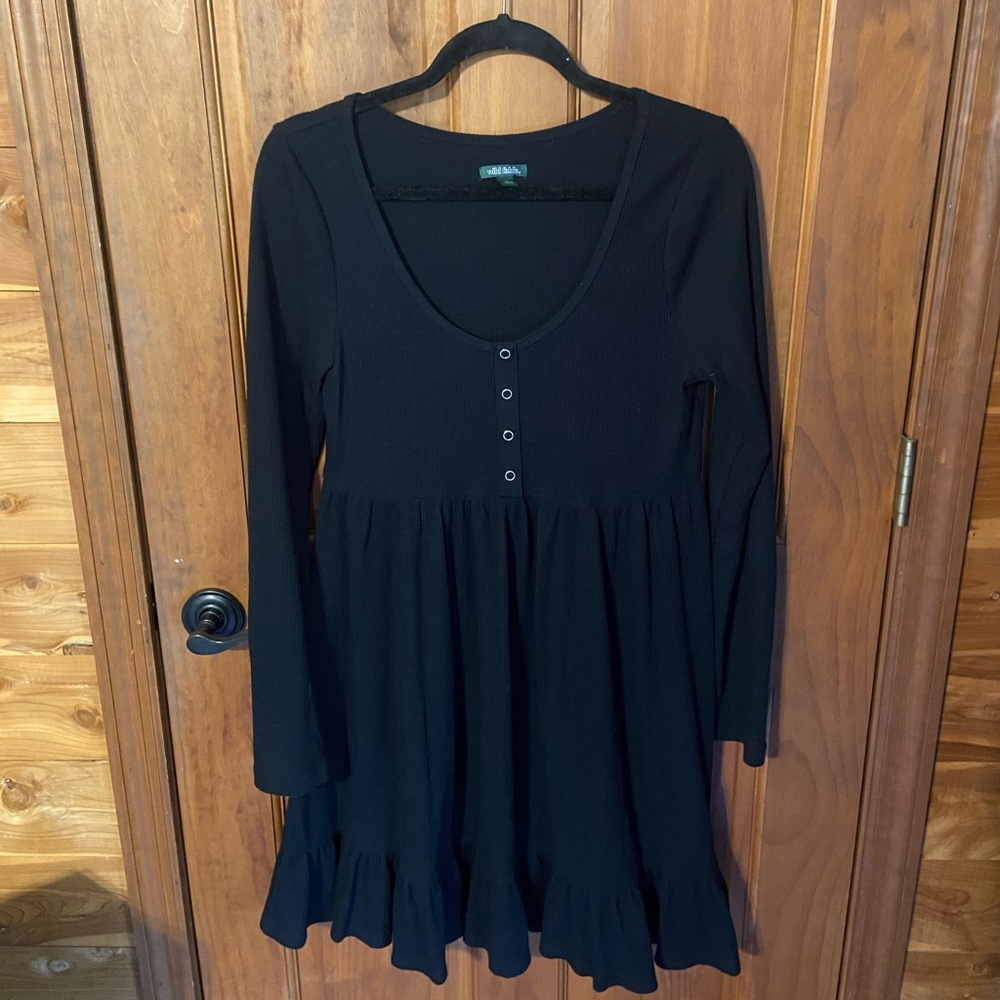 Wild Fable Black Midi Dress